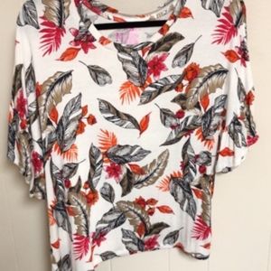 Feather Print Top